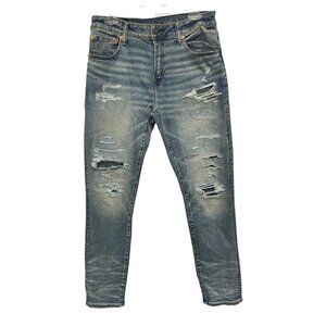 American Eagle Women's Distressed Skinny Jeans 32x32 Airflex Stretch